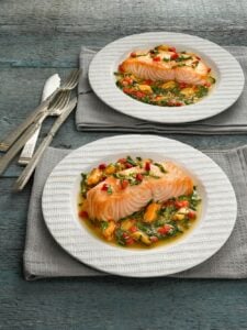 Bord Bia Salmon with Mussels and Spinach
