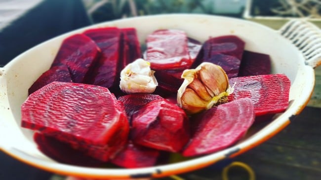 Spiced Beetroot, Goat Cheese and Smoked Trout Tart Recipe by Katia Valadeau