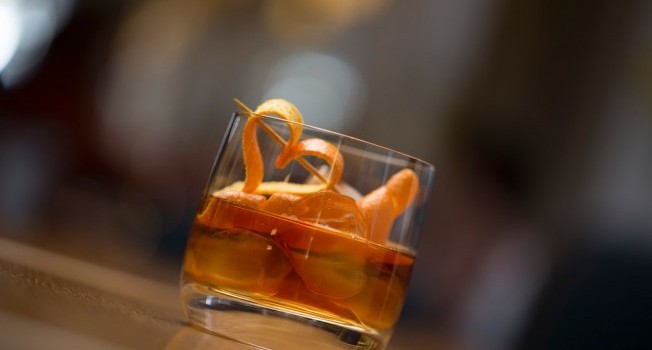 Old Fashioned Cocktail - Makers Mark Bourbon, Angostura Bitters, Sugar Cube