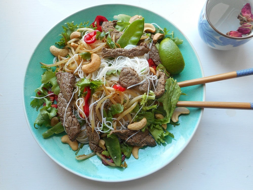 beef noodle salad