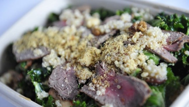 Alchemy Juice Co beef kale salad