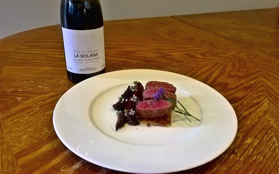 Venison, Beetroot, Blackberries and Lavender with La Solana Suertes del Marqués – Recipe and Wine Pairing by Julie Dupouy