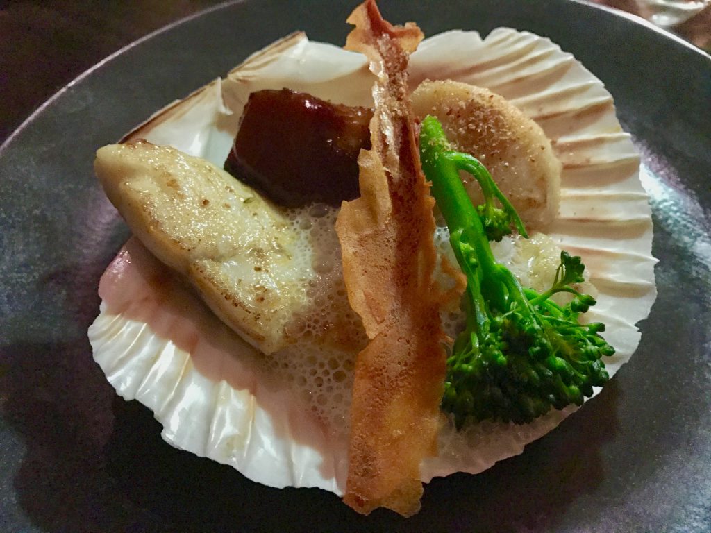 The Bay Tree Bistro - Sea Bream, Scallop, Glazed Pork Belly