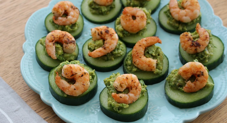 prawn and avocado bites recipe .