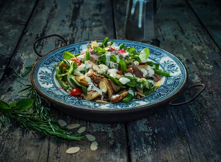 Slow Roast Connemara Hill Lamb Rump Roast Recipe with Crozier Blue Cheese & Mint Dressing 1