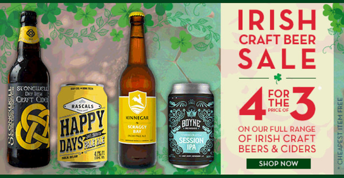 A Massive Irish Drinks Sale it Taking Place at O'Briens Wine for this St. Patrick's Day Weekend