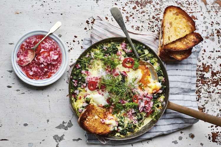 Stewed Spinach Eggs