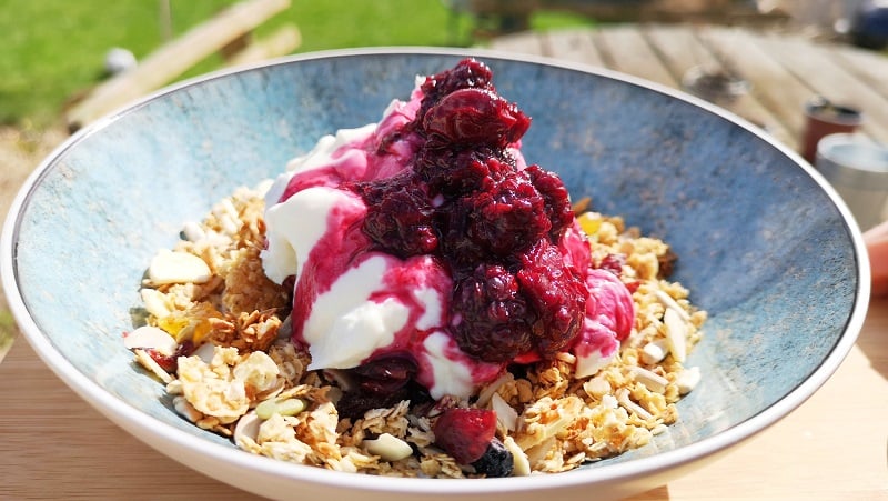 Good For You Granola with Fruit Compote By Savour Food Co.